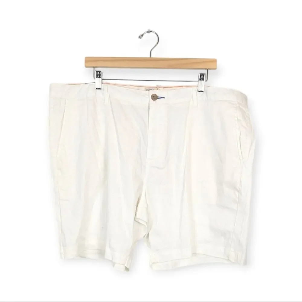 NWT Faherty White Cotton Linen Blend Tradewinds 7.5